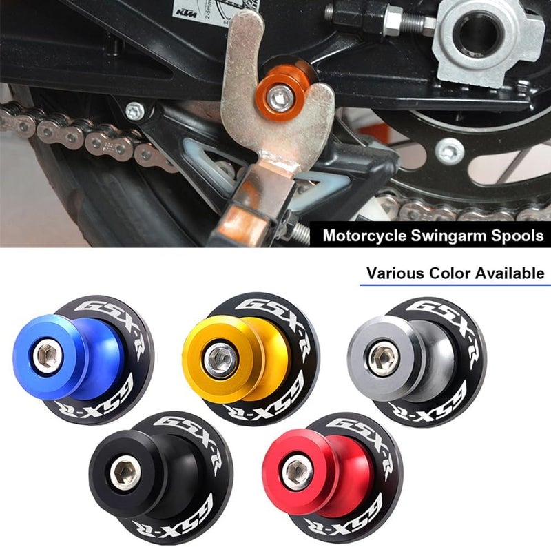 FREAXLL 2pcs M8*1.5 Motorcycle Swing Arm Sliders Spools 8mm for Suzuki GSXR 600 750 1992-2024 GSX-R 1000 2001-2024 GSXS 600 750 1000 GSX-8R GSX-8S 2023 -Gray - Image 5